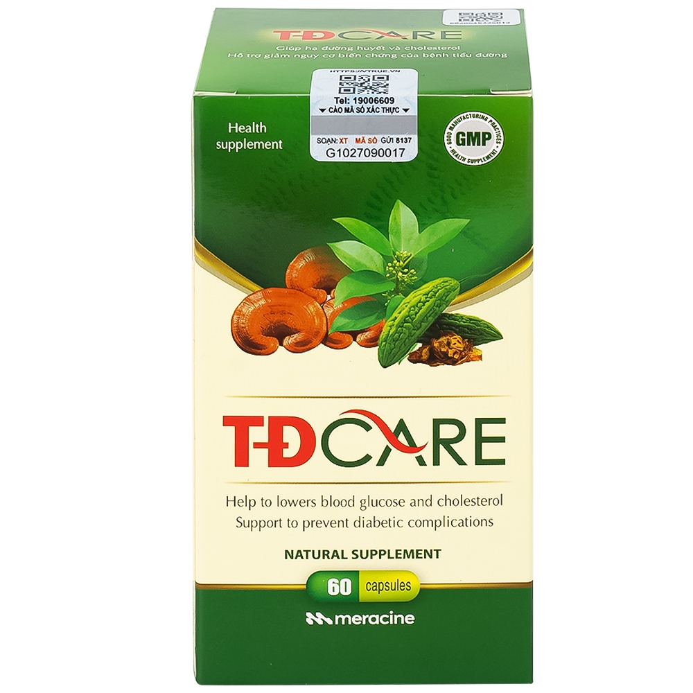 Hình ảnh Viên uống TĐCare Meracine giúp hạ đường huyết và cholesterol (60 viên) 