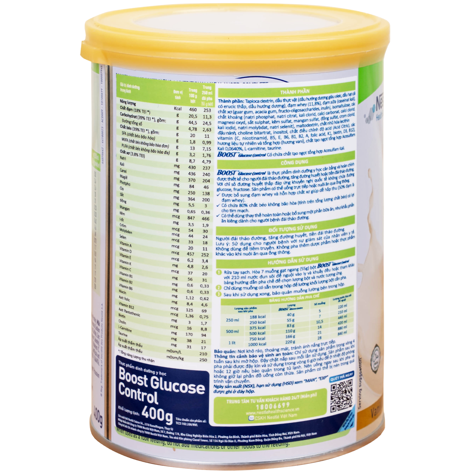 Hình ảnh Sữa Boost Glucose Control Nestlé bổ sung dinh dưỡng cho người tiểu đường (400g)