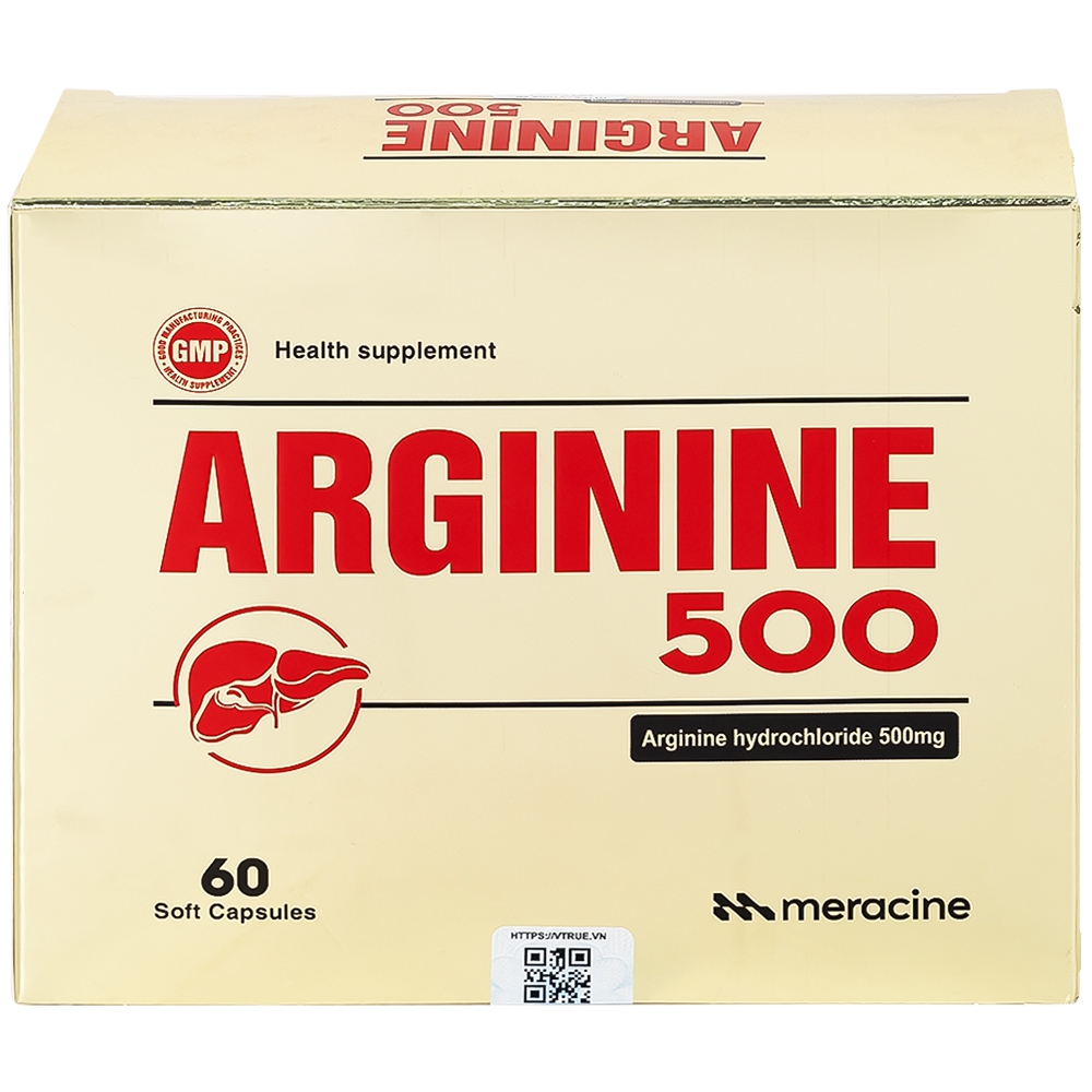 Hình ảnh Viên uống Arginine 500 Gia Nguyễn bổ gan, bảo vệ tế bào gan, tăng cường giải độc của gan (60 viên)