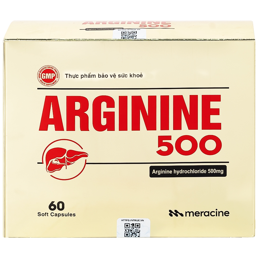 Hình ảnh Viên uống Arginine 500 Gia Nguyễn bổ gan, bảo vệ tế bào gan, tăng cường giải độc của gan (60 viên)