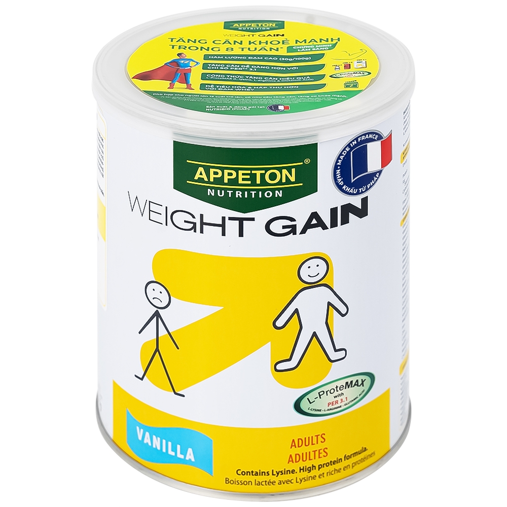 Hình ảnh Sữa tăng cân Appeton Weight Gain hương Vani giúp tăng cân hiệu quả và khỏe mạnh (450g)