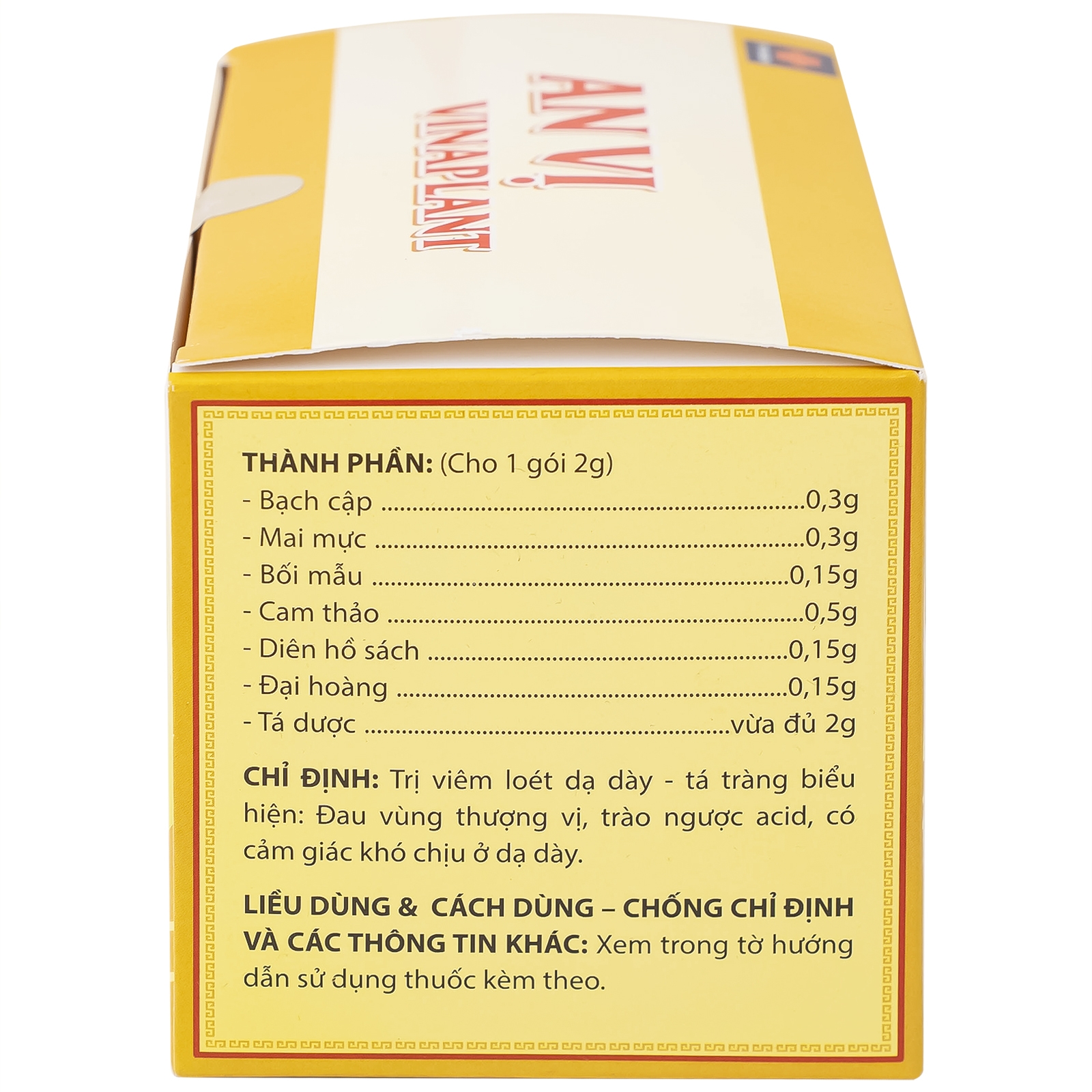 Hình ảnh Thuốc An Vị Vinaplant TP Pharm điều trị viêm loét dạ dày - tá tràng (30 gói x 2g)