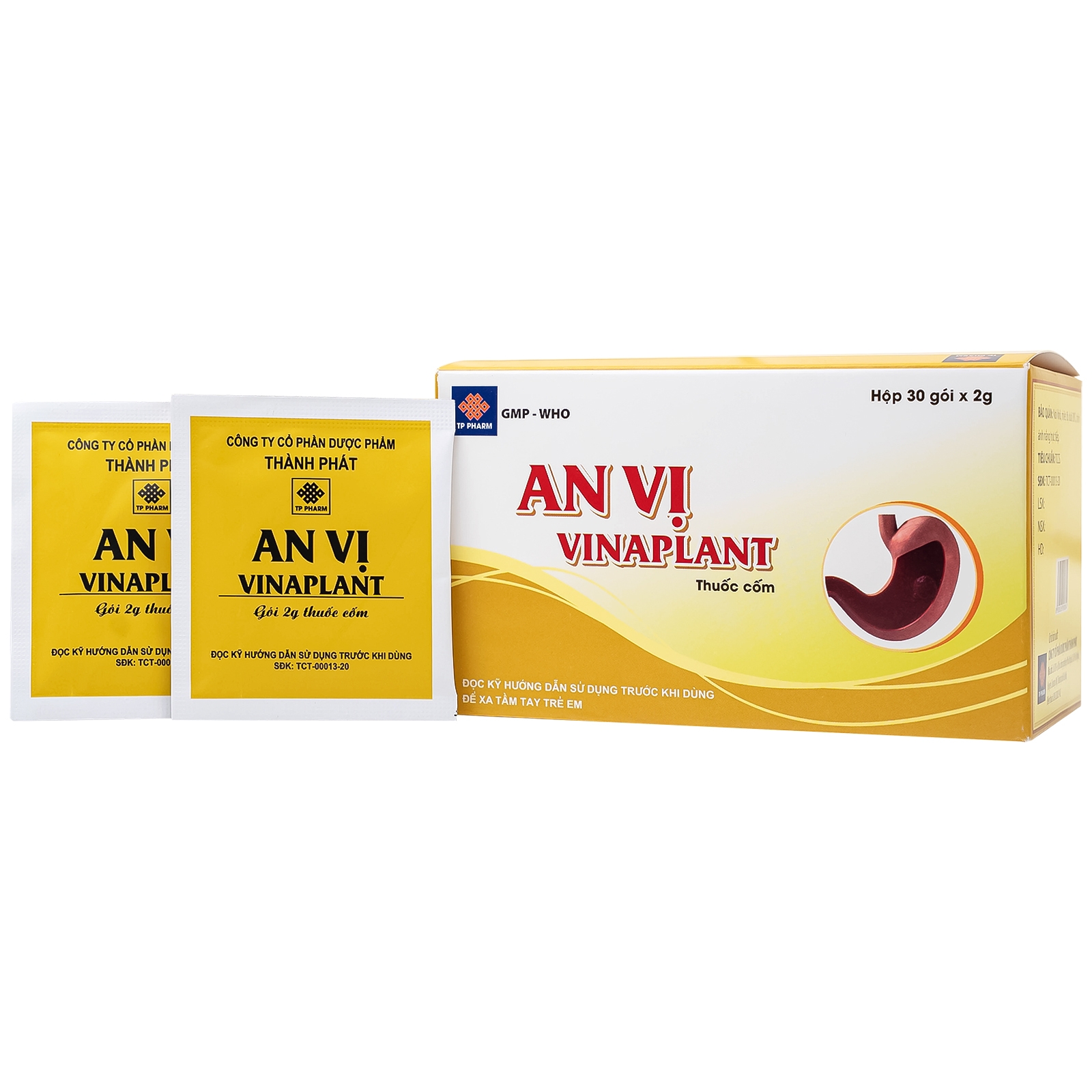 Hình ảnh Thuốc An Vị Vinaplant TP Pharm điều trị viêm loét dạ dày - tá tràng (30 gói x 2g)