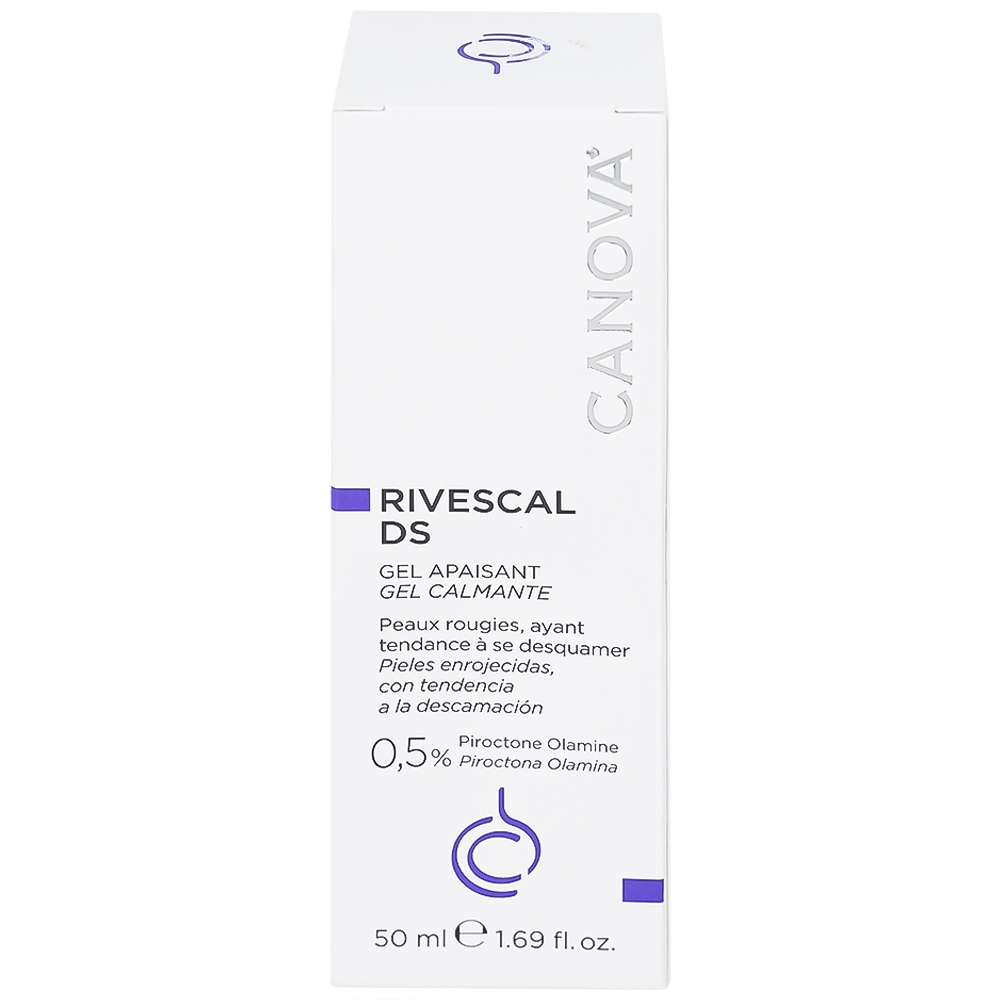 Hình ảnh Gel Canova Rivescal DS Soothing gel Siflarma làm dịu da, ngăn ngừa tiết bã nhờn, giảm ngứa da (50ml)