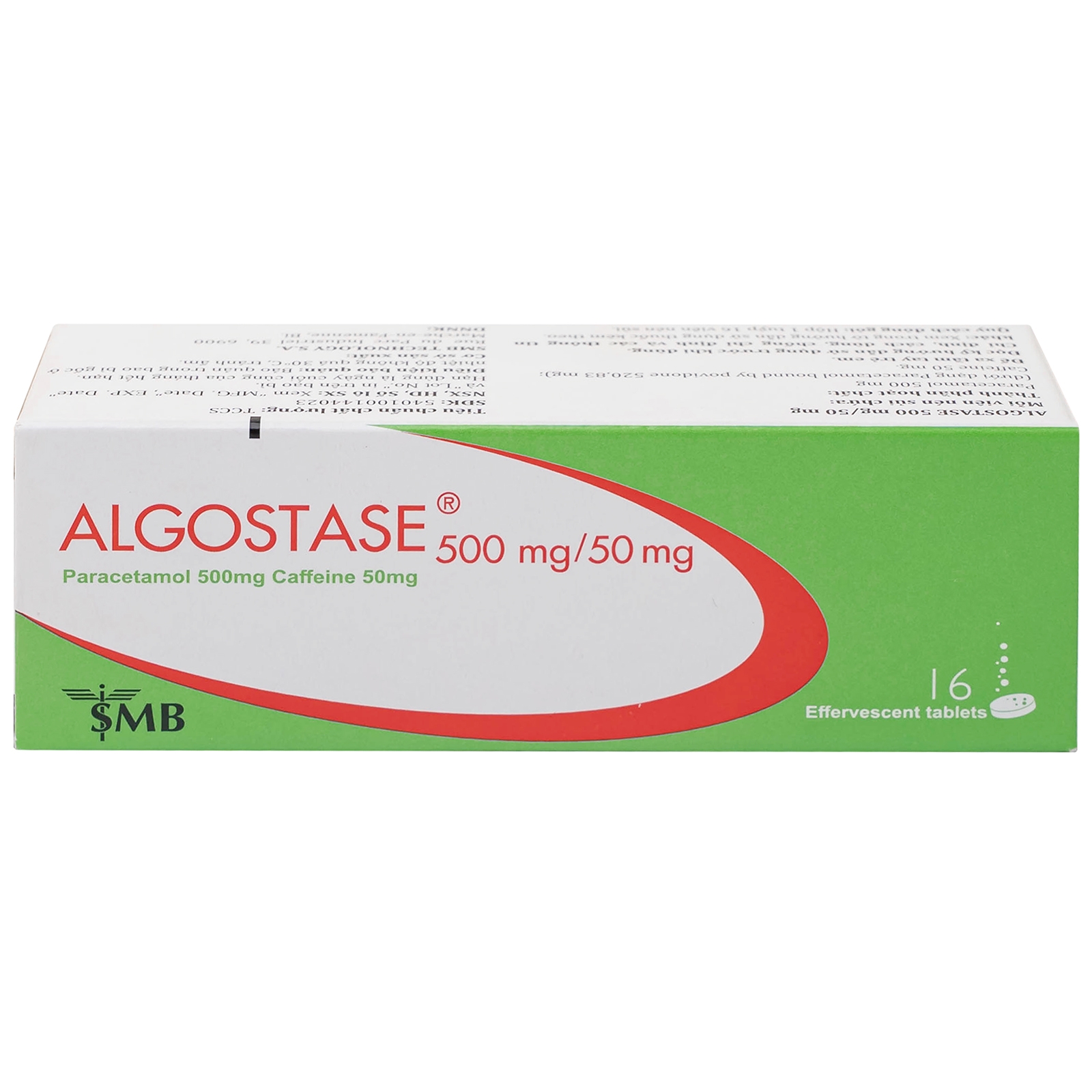 Hình ảnh Thuốc Algostase 500mg/50mg SMB điều trị đau nhẹ đến vừa và hạ sốt (16 viên)