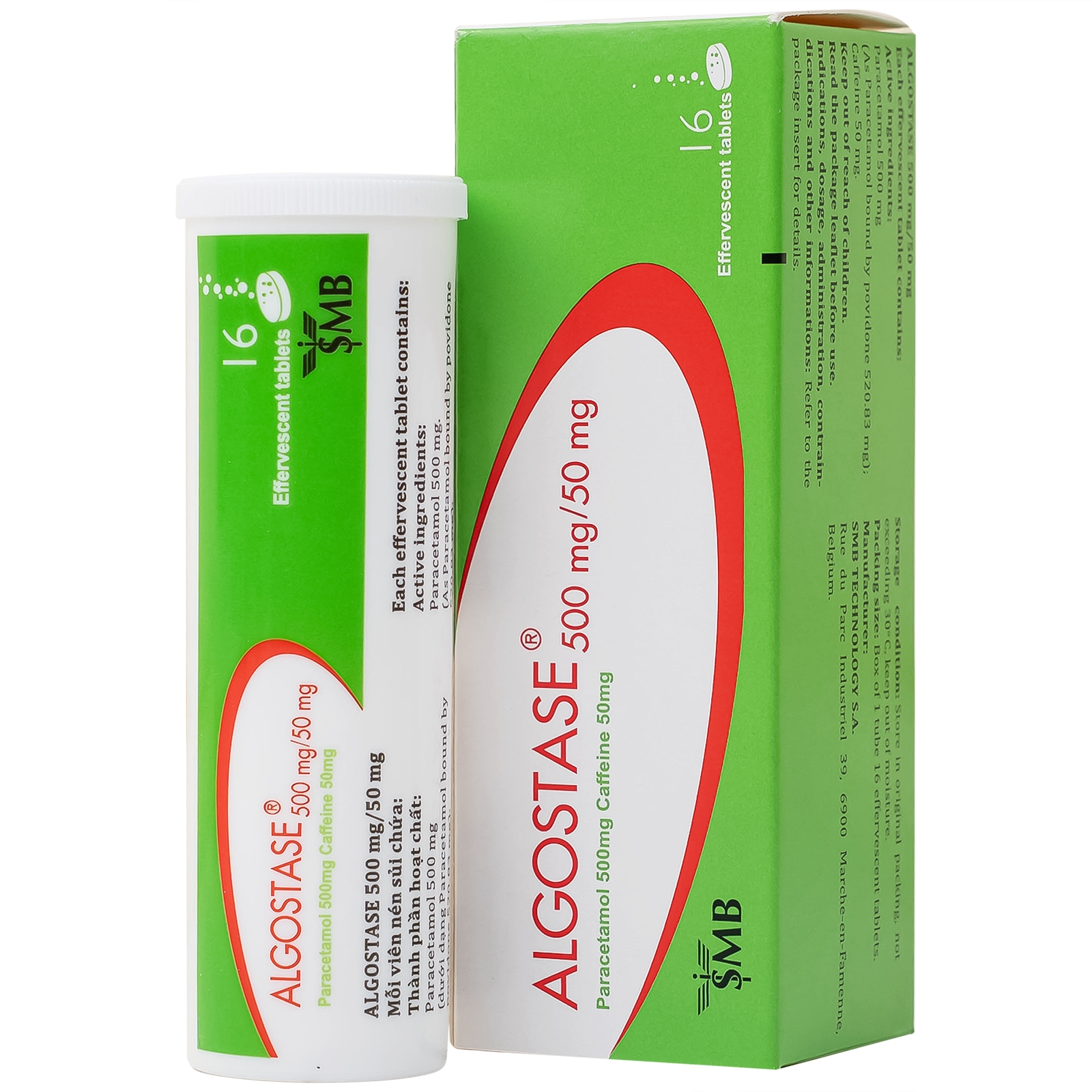 Hình ảnh Thuốc Algostase 500mg/50mg SMB điều trị đau nhẹ đến vừa và hạ sốt (16 viên)