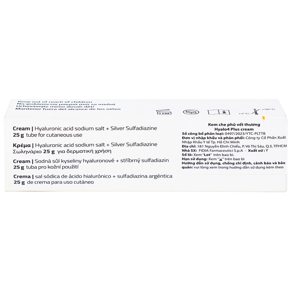 Hình ảnh Kem Hyalo4 Plus điều trị các tổn thương da (25g)
