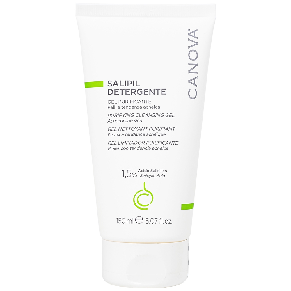 Hình ảnh Gel rửa mặt ngừa mụn Canova Salipil Detergente Sifarma giúp loại bỏ bụi bẩn, tế bào chết, làm giảm và ngăn ngừa mụn (150ml)