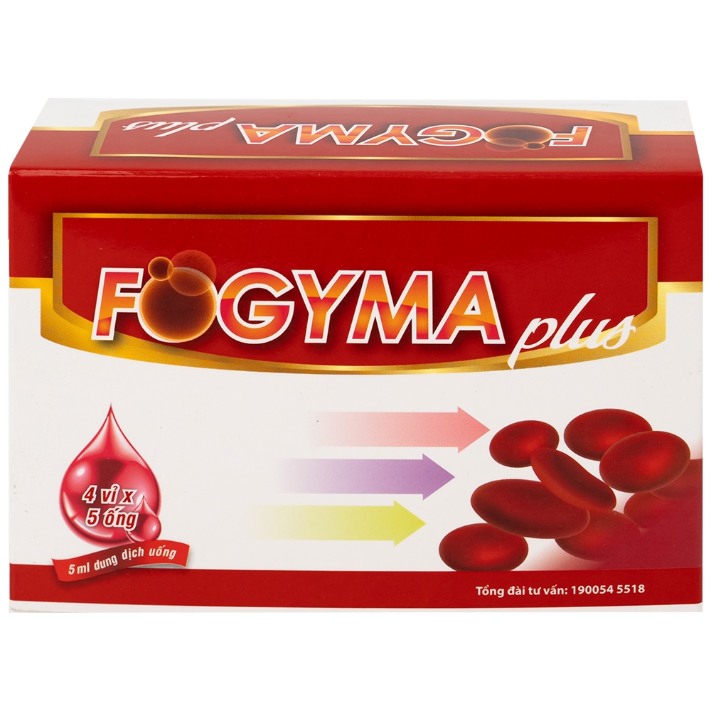Hình ảnh Dung dịch uống Fogyma Plus VNP bổ sung sắt cho cơ thể, hỗ trợ giảm thiếu máu do thiếu sắt (4 vỉ x 5 ống)