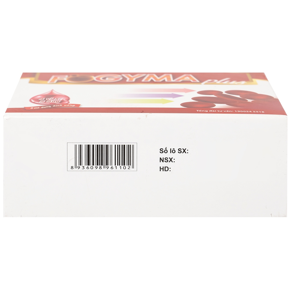 Hình ảnh Dung dịch uống Fogyma Plus VNP bổ sung sắt cho cơ thể, hỗ trợ giảm thiếu máu do thiếu sắt (4 vỉ x 5 ống)