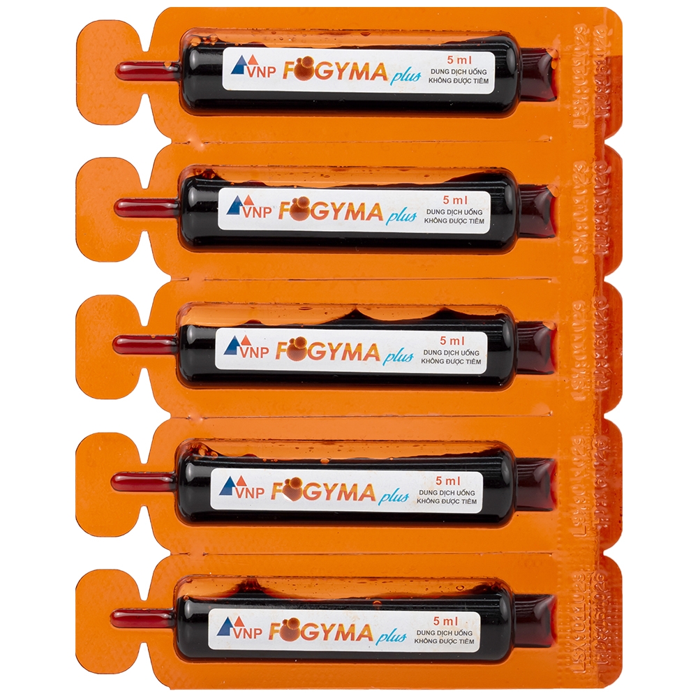 Hình ảnh Dung dịch uống Fogyma Plus VNP bổ sung sắt cho cơ thể, hỗ trợ giảm thiếu máu do thiếu sắt (4 vỉ x 5 ống)
