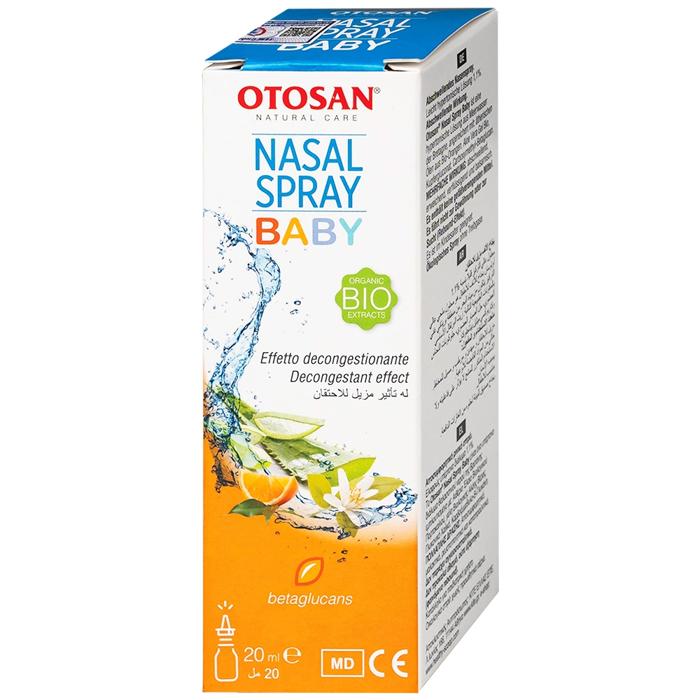 Hình ảnh Xịt mũi Otosan Nasal Spray Baby 20ml hỗ trợ viêm mũi do virus, vi khuẩn, dị ứng