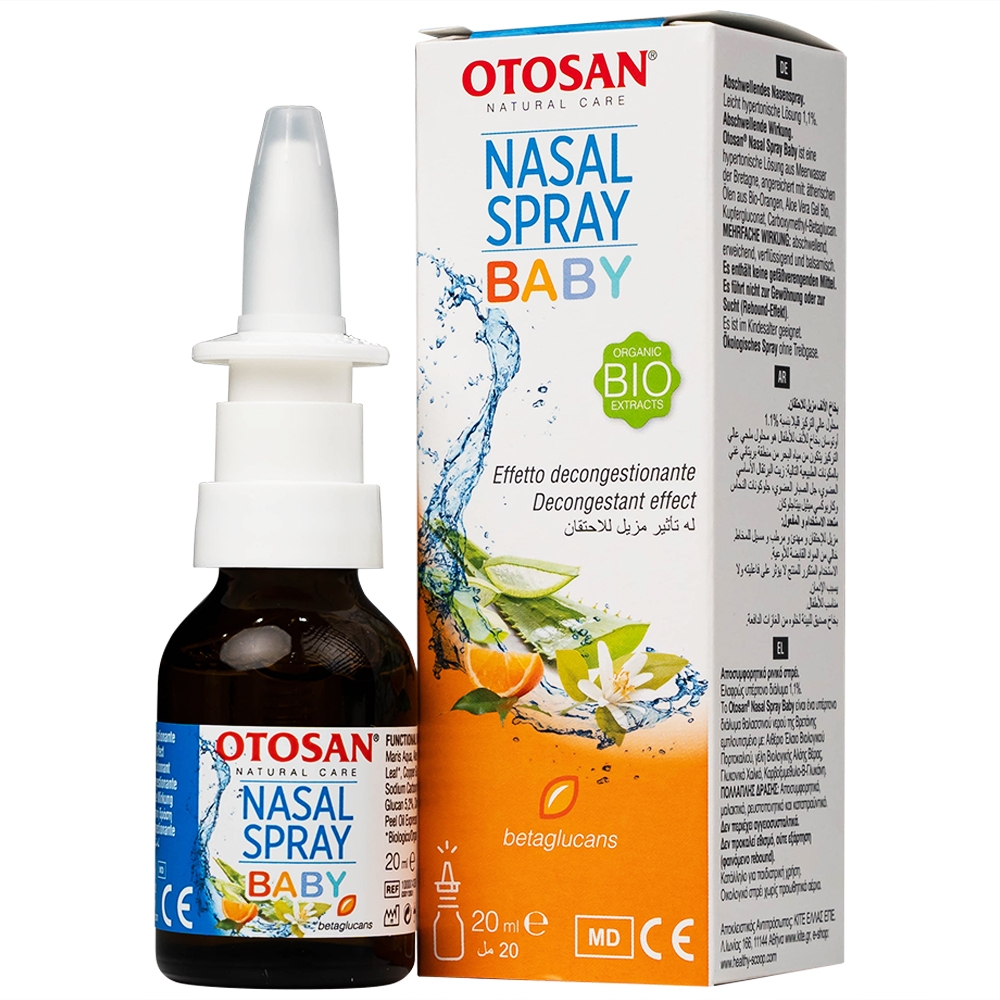 Hình ảnh Xịt mũi Otosan Nasal Spray Baby 20ml hỗ trợ viêm mũi do virus, vi khuẩn, dị ứng