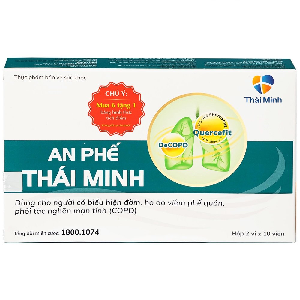 Hình ảnh Viên uống An Phế Thái Minh hỗ trợ giảm đờm, giảm ho (2 vỉ x 10 viên)