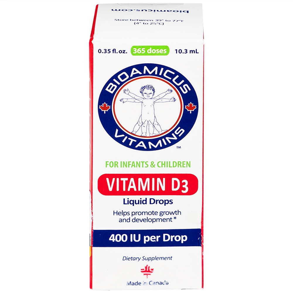 Hình ảnh Dung dịch BioAmicus Vitamin D3 10.3ml bổ sung vitamin D3, hỗ trợ phát triển xương