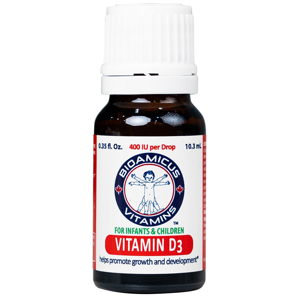 Hình ảnh Dung dịch BioAmicus Vitamin D3 10.3ml bổ sung vitamin D3, hỗ trợ phát triển xương