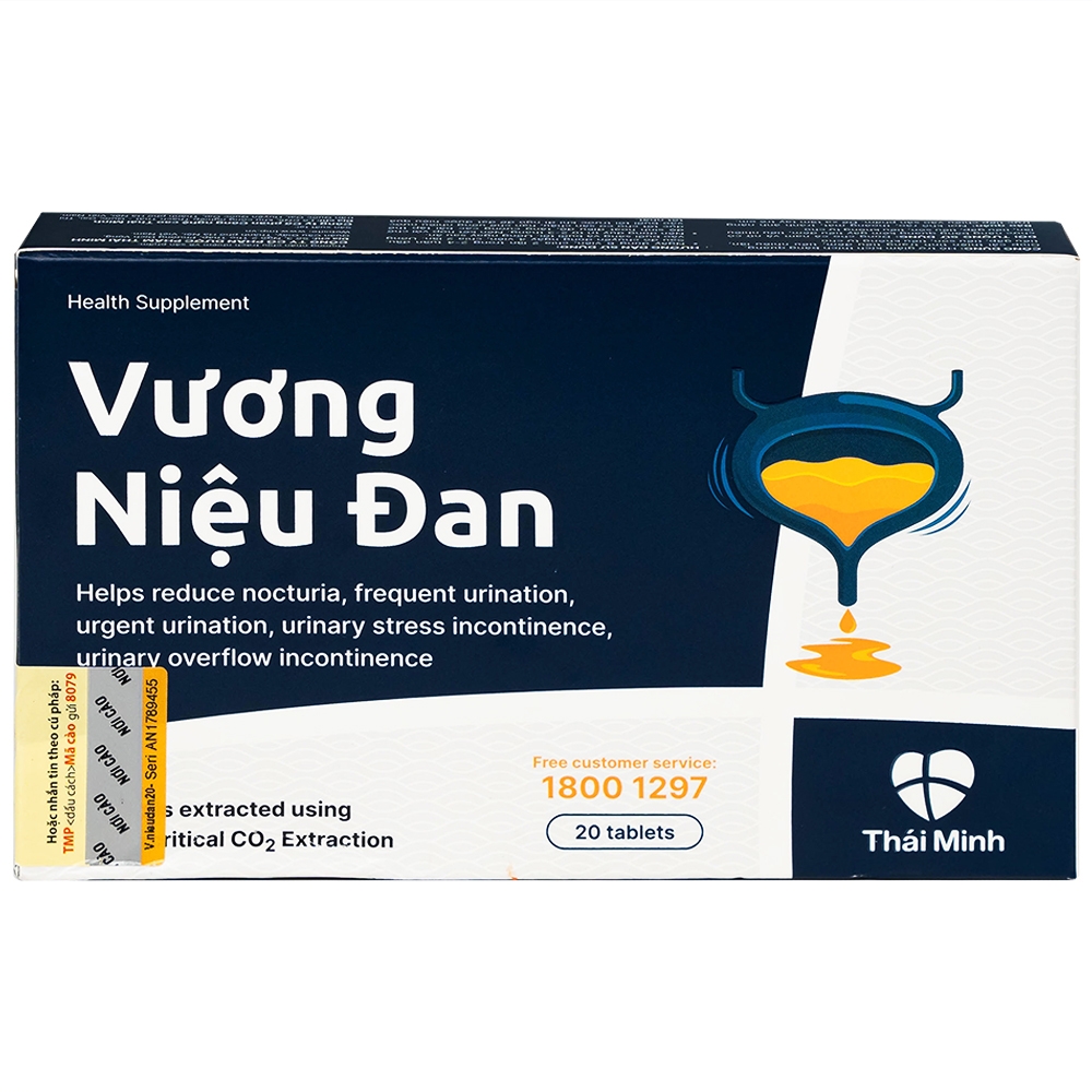 Hình ảnh Viên nén Vương Niệu Đan Thái Minh hỗ trợ giảm tình trạng tiểu đêm, tiểu nhiều lần, tiểu gấp (20 viên)