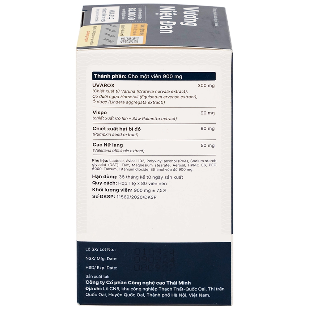 Hình ảnh Viên nén Vương Niệu Đan Thái Minh hỗ trợ giảm tình trạng tiểu đêm, tiểu nhiều lần, tiểu gấp (80 viên)