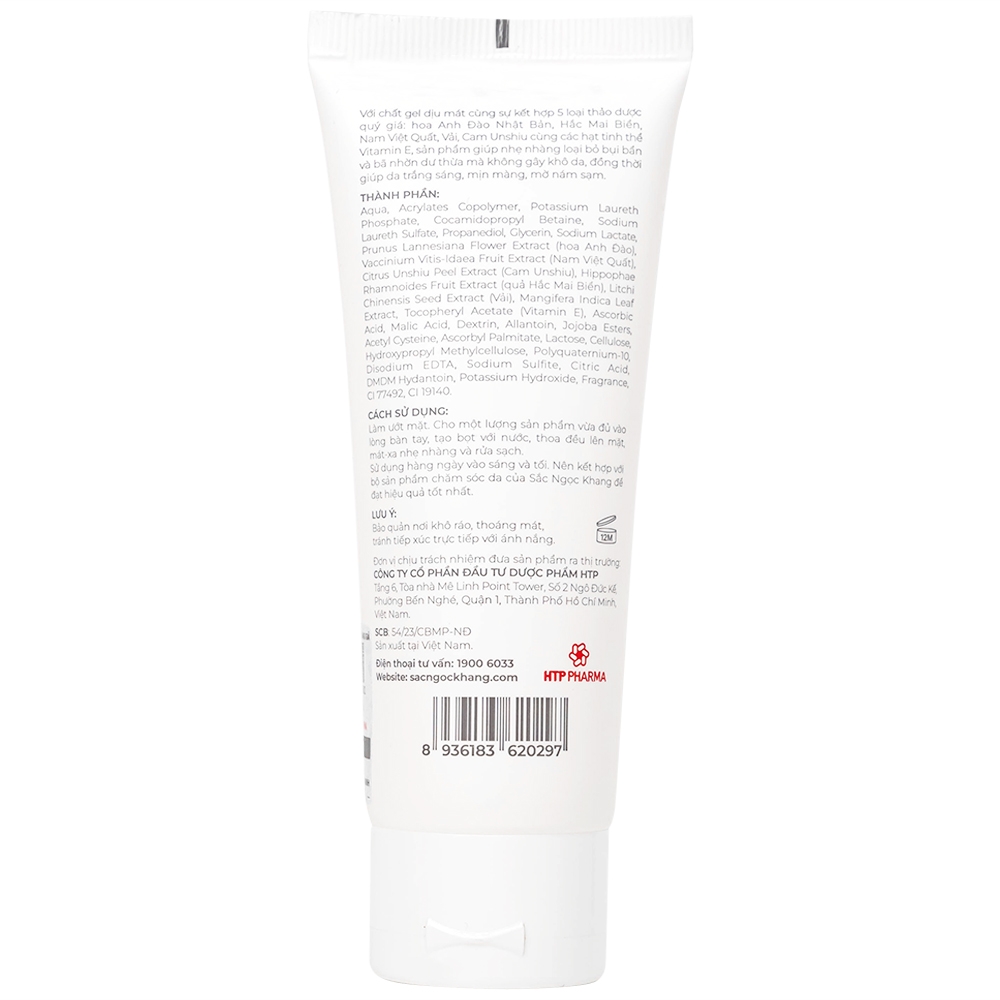 Hình ảnh Sữa rửa mặt thảo dược Sắc Ngọc Khang HTP 100g loại bỏ bụi bẩn và bã nhờn dư thừa 