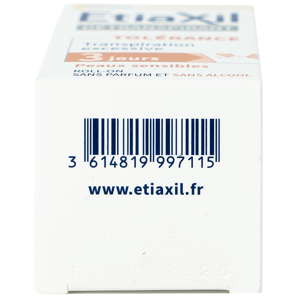 Hình ảnh Lăn khử mùi EtiaXil Détranspirant Tolérance Transpiration excessive 15ml đặc trị dành cho da siêu nhạy cảm