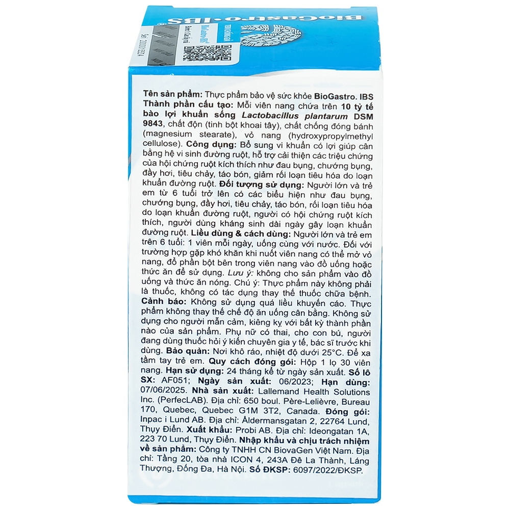 Hình ảnh Viên uống BiogastroIBS BiovaGen bổ sung vi khuẩn có lợi giúp cân bằng hệ vi sinh đường ruột (30 viên)