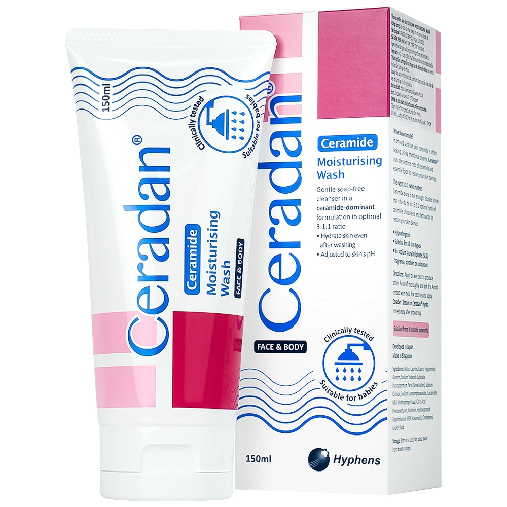 Hình ảnh Sữa tắm dưỡng ẩm Ceradan Ceramide Moisturing Wash Face And Body dành cho mặt và toàn thân (150ml)