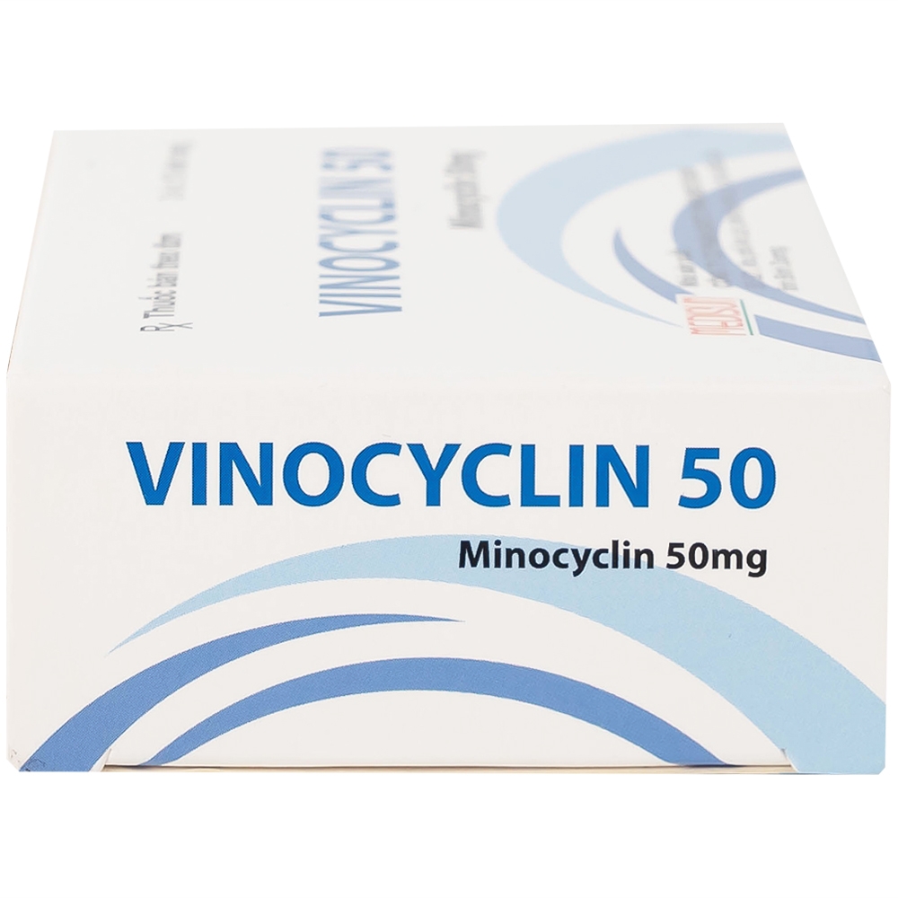 Hình ảnh Thuốc Vinocyclin 50 Medisun điều trị mụn trứng cá, nhiễm trùng đường hô hấp (3 vỉ x 10 viên)