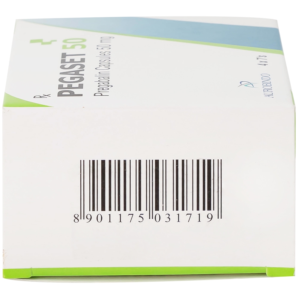 Hình ảnh Thuốc Pegaset 50 Aurobindo điều trị đau thần kinh, hỗ trợ động kinh cục bộ (4 vỉ x 7 viên)