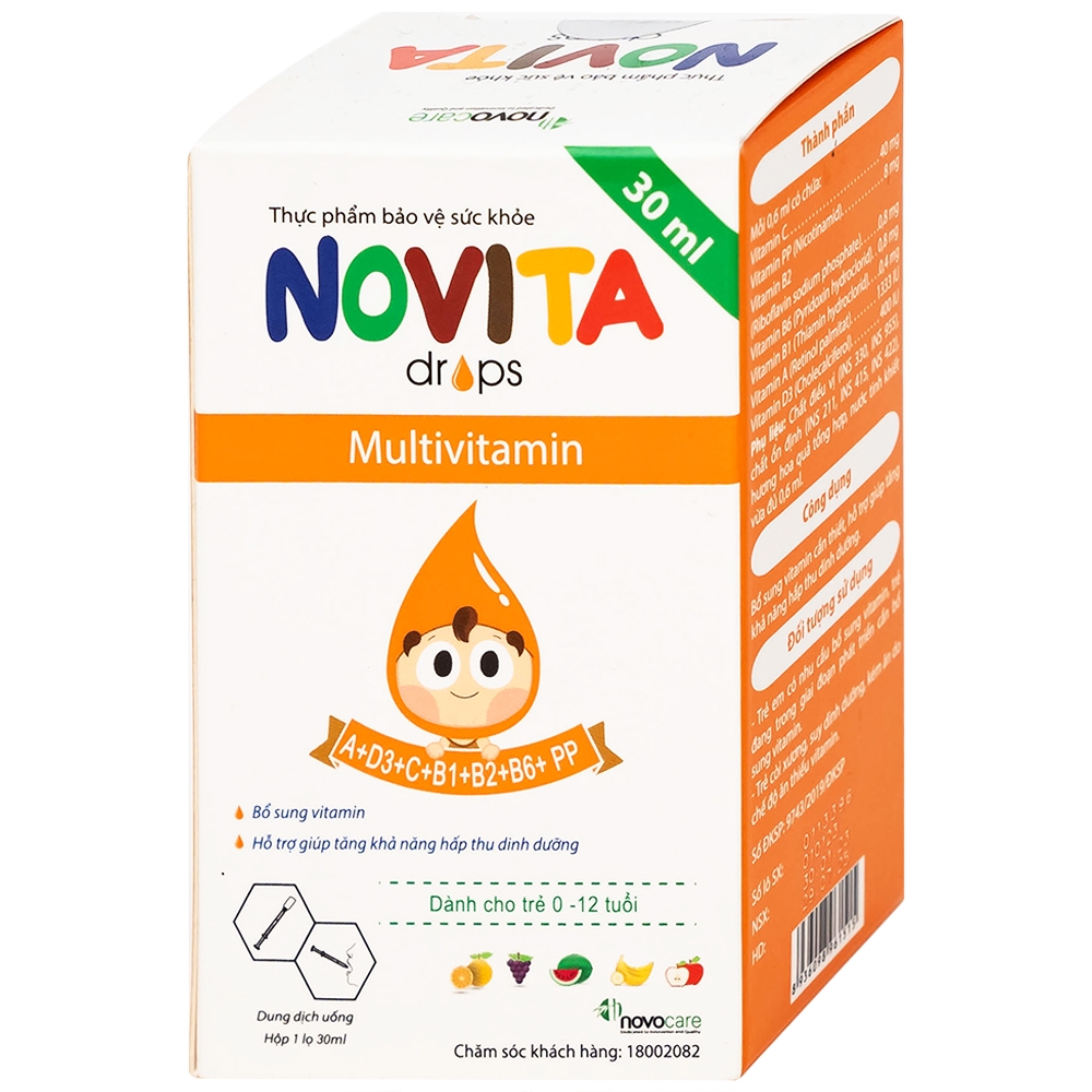 Hình ảnh Dung dịch uống Novita Drops 30ml Novocare bổ sung vitamin, hỗ trợ tăng khả năng hấp thu dinh dưỡng