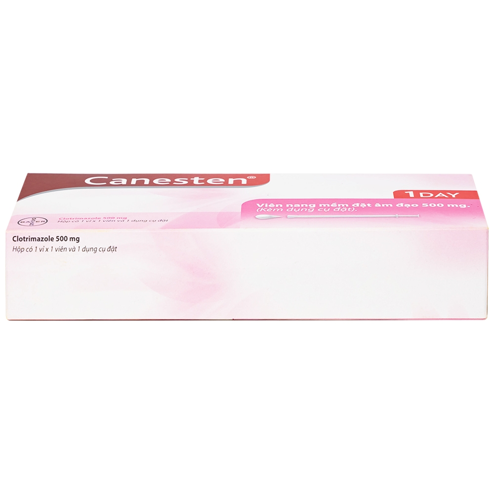 Hình ảnh Viên đặt âm đạo Canesten 1 Day 500mg Bayer điều trị viêm âm đạo và cơ quan sinh dục ngoài (1 vỉ x 1 viên)