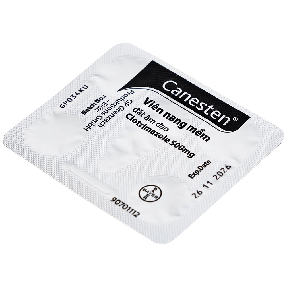 Hình ảnh Viên đặt âm đạo Canesten 1 Day 500mg Bayer điều trị viêm âm đạo và cơ quan sinh dục ngoài (1 vỉ x 1 viên)