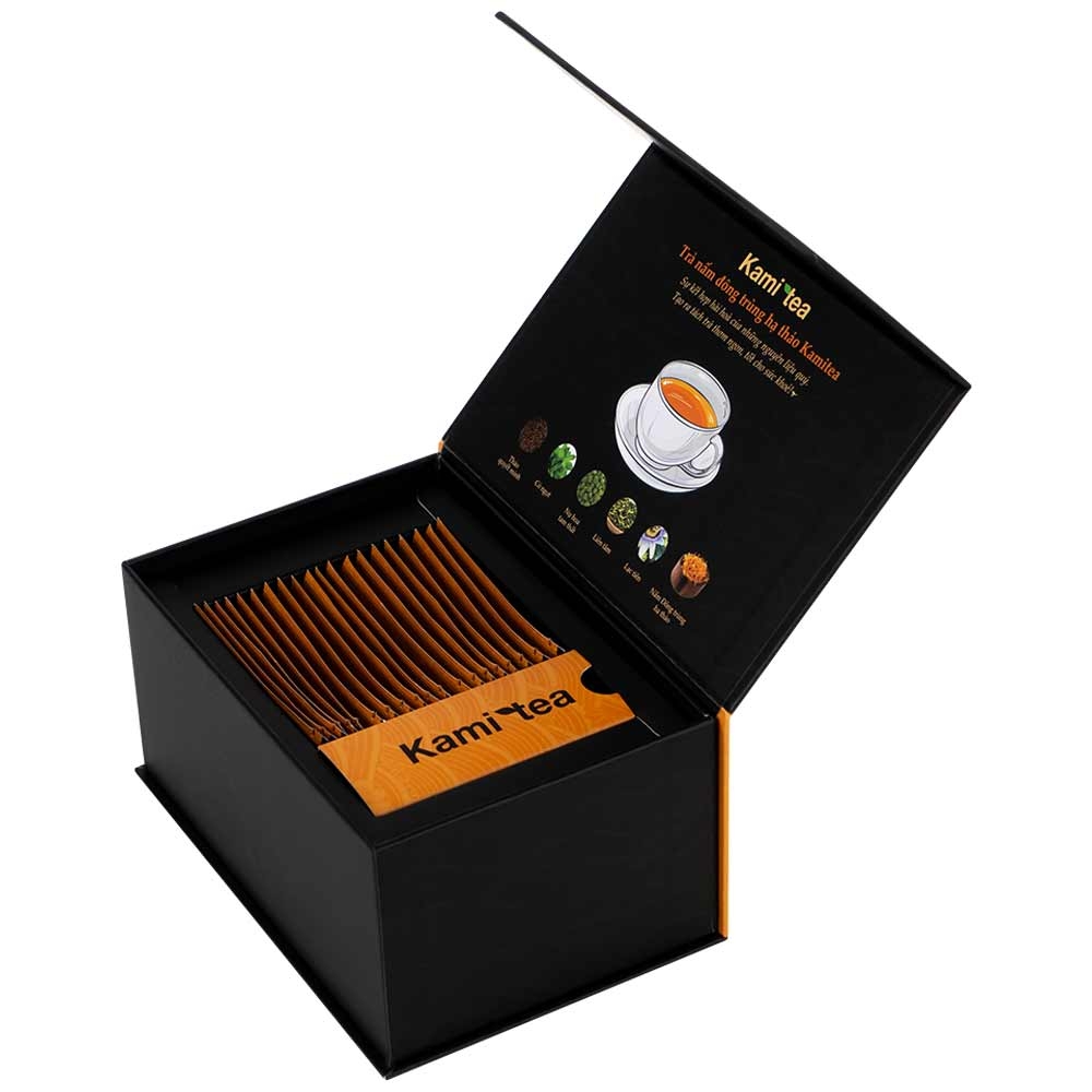 Hình ảnh Trà Thảo Dược Nấm Đông Trùng Hạ Thảo Kami Tea 2g hỗ trợ cải thiện chức năng miễn dịch (20 túi)