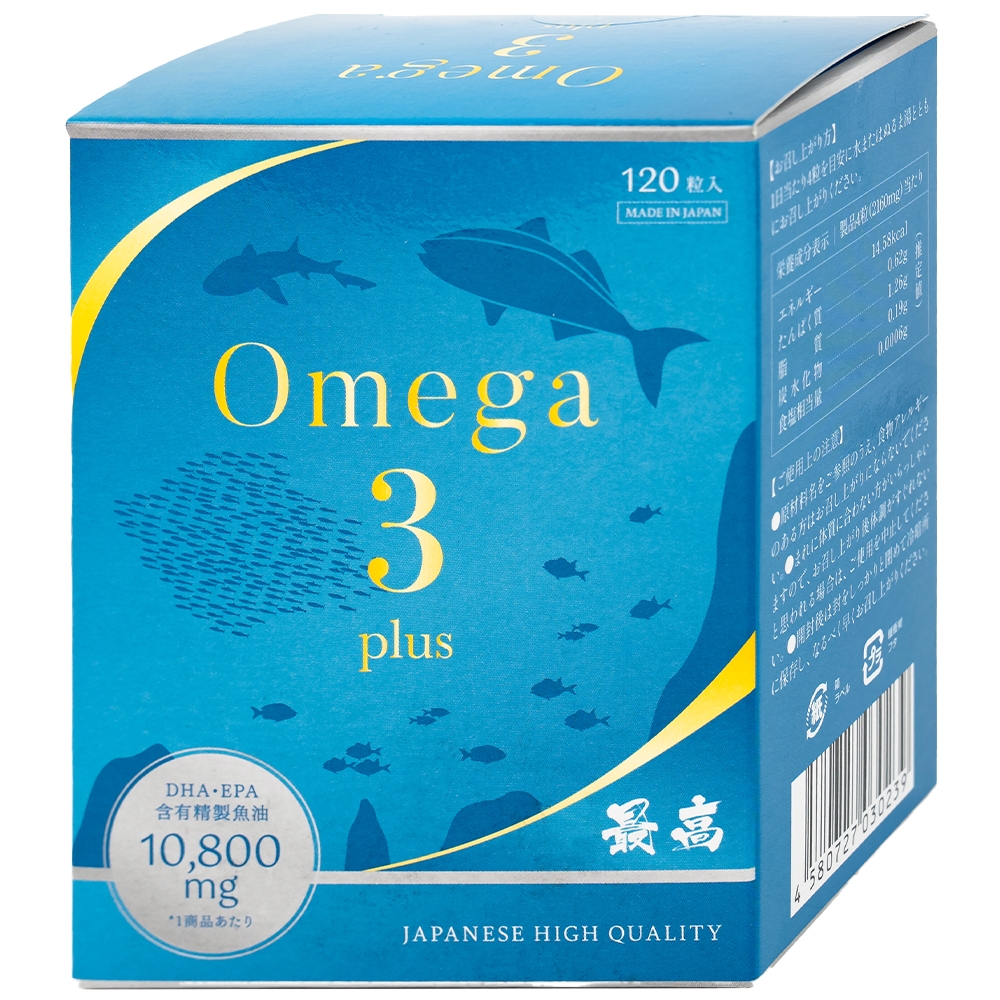 Hình ảnh Thực phẩm bảo vệ sức khỏe OMEGA 3 PLUS Kenko hỗ trợ não bộ, thị lực và sức khoẻ tim mạch (120 viên)
