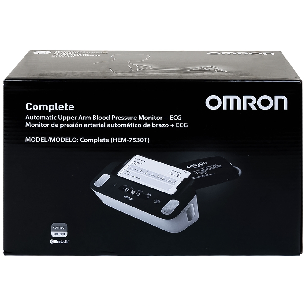 Hình ảnh Máy đo huyết áp và Điện tâm đồ ECG Omron HEM 7530T giúp cảnh báo rối loạn nhịp tim, đột quỵ