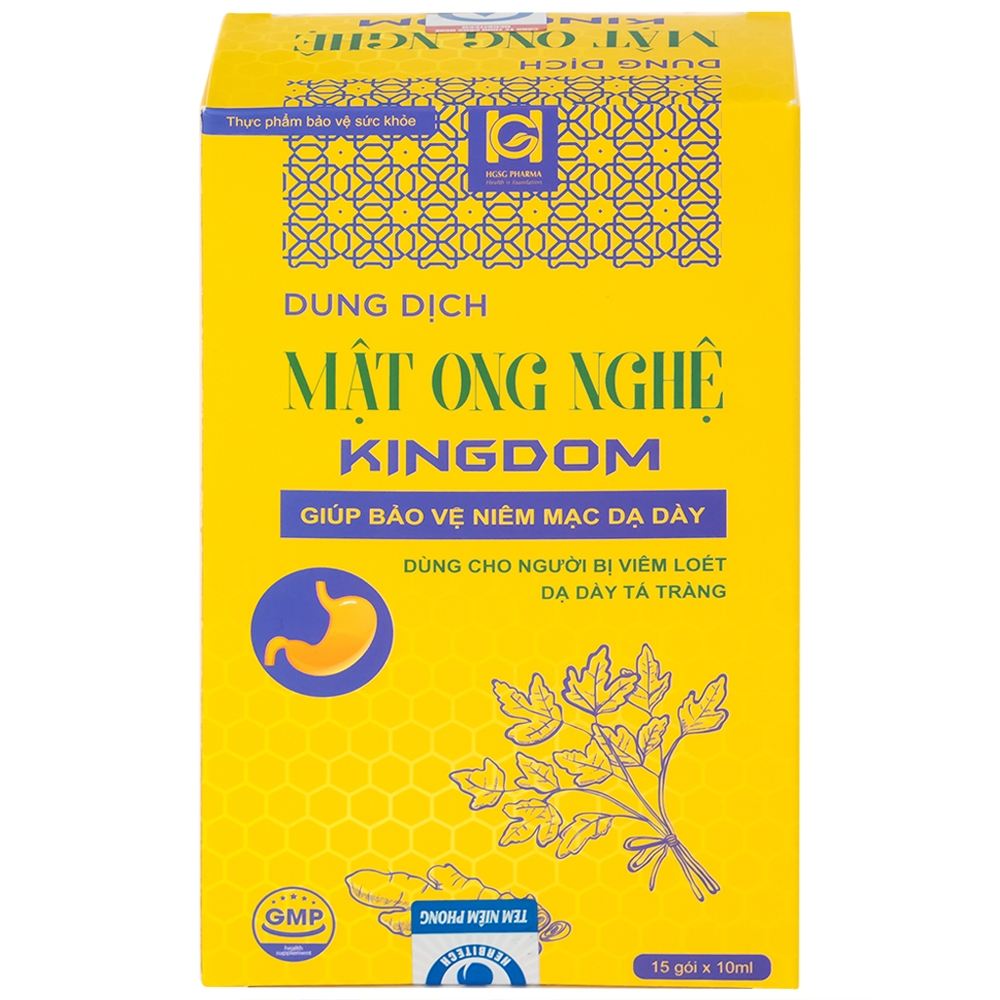 Hình ảnh Dung dịch mật ong nghệ Kingdom bảo vệ niêm mạc dạ dày (15 gói x 10ml)