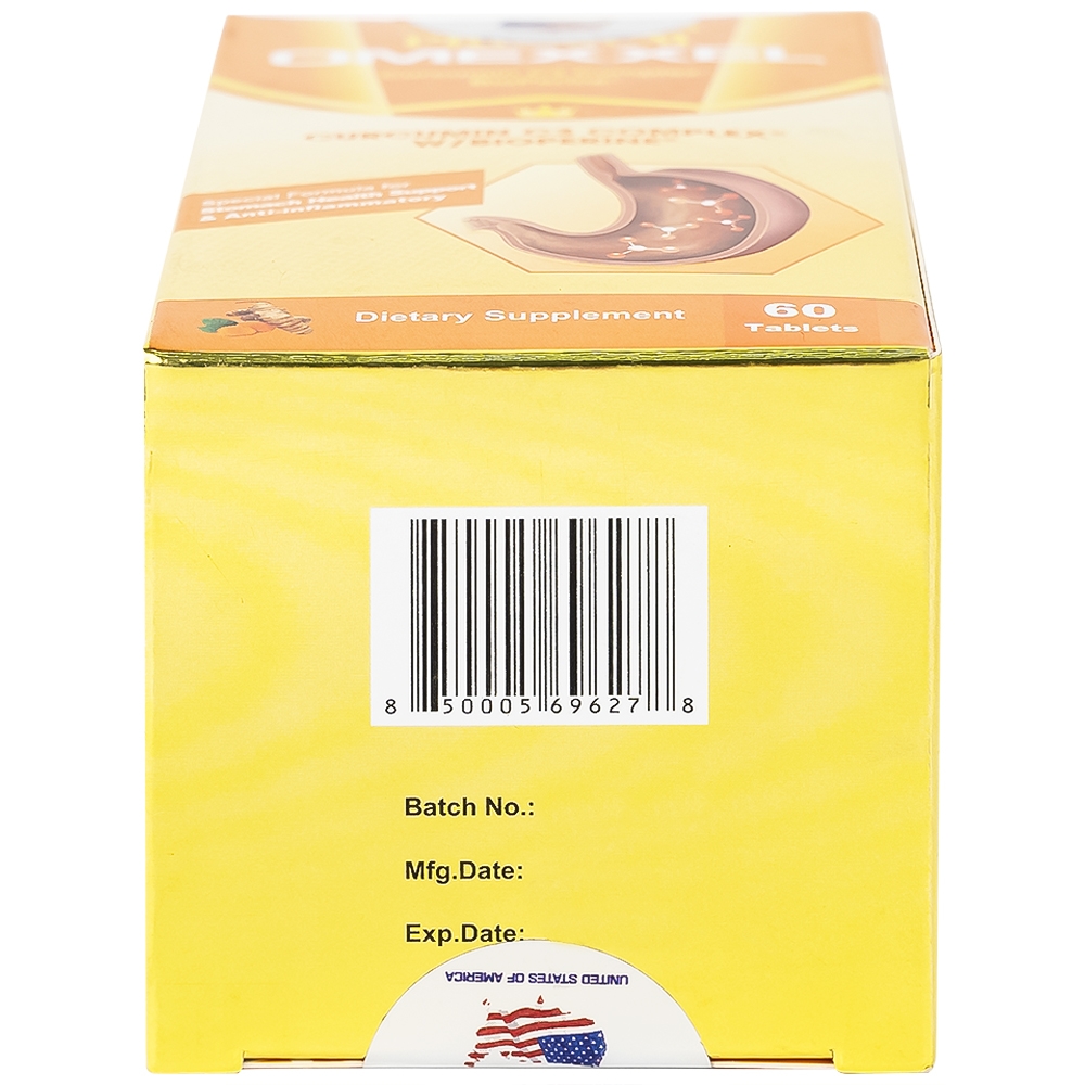 Hình ảnh Viên uống Premium Omexxel Curcumin C3 Complex W/Bioperine hỗ trợ cải thiện tiêu hóa (60 viên)