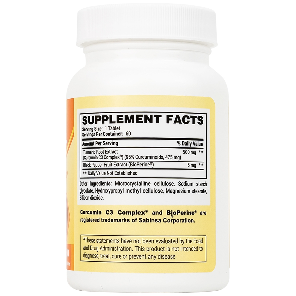 Hình ảnh Viên uống Premium Omexxel Curcumin C3 Complex W/Bioperine hỗ trợ cải thiện tiêu hóa (60 viên)