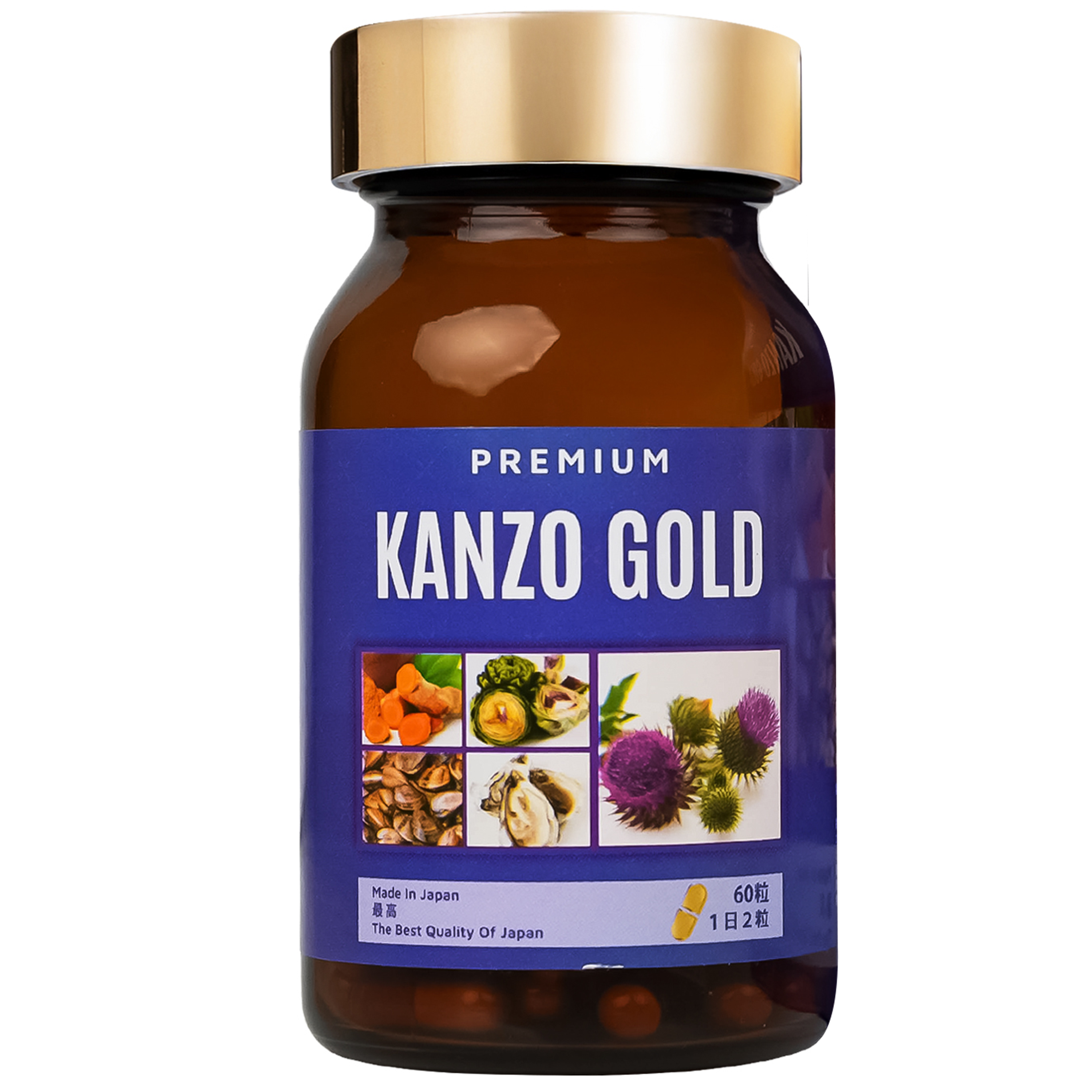 Hình ảnh Viên uống bổ gan hỗ trợ tăng cường chức năng gan Kanzo Gold (60 viên)