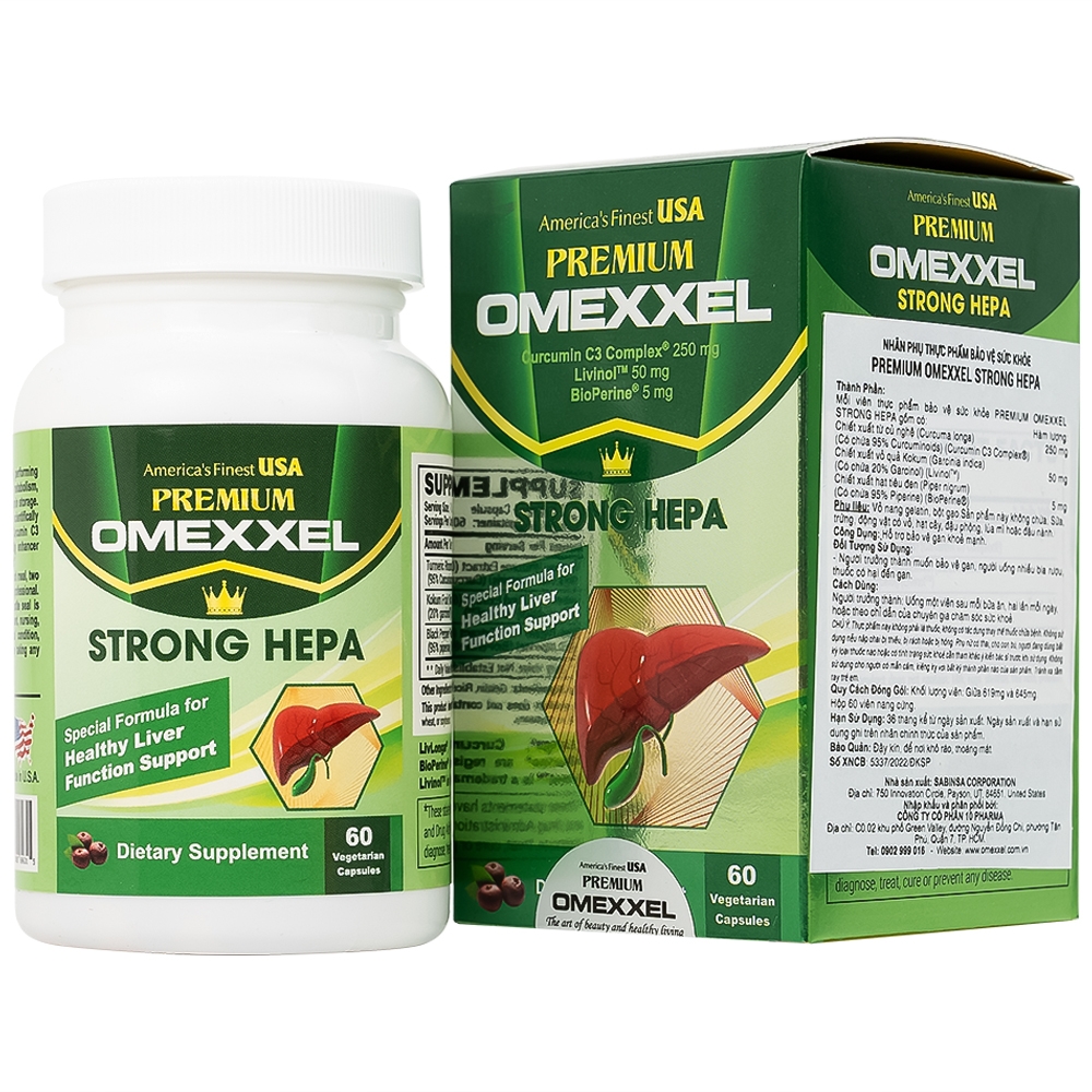 Hình ảnh Viên uống Premium Omexxel Strong Hepa hỗ trợ bảo vệ gan (60 viên)