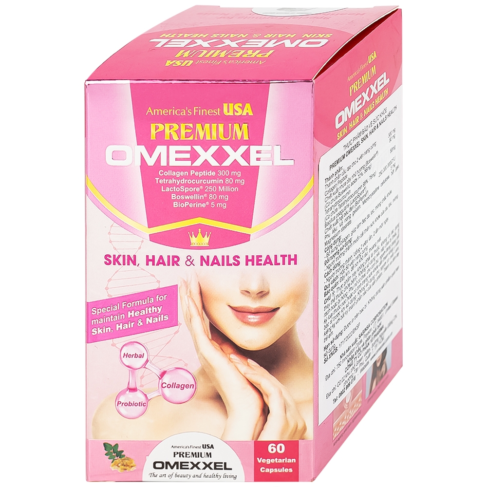 Hình ảnh Thực phẩm bảo vệ sức khỏe Premium Omexxel Skin, Hair & Nails Health
