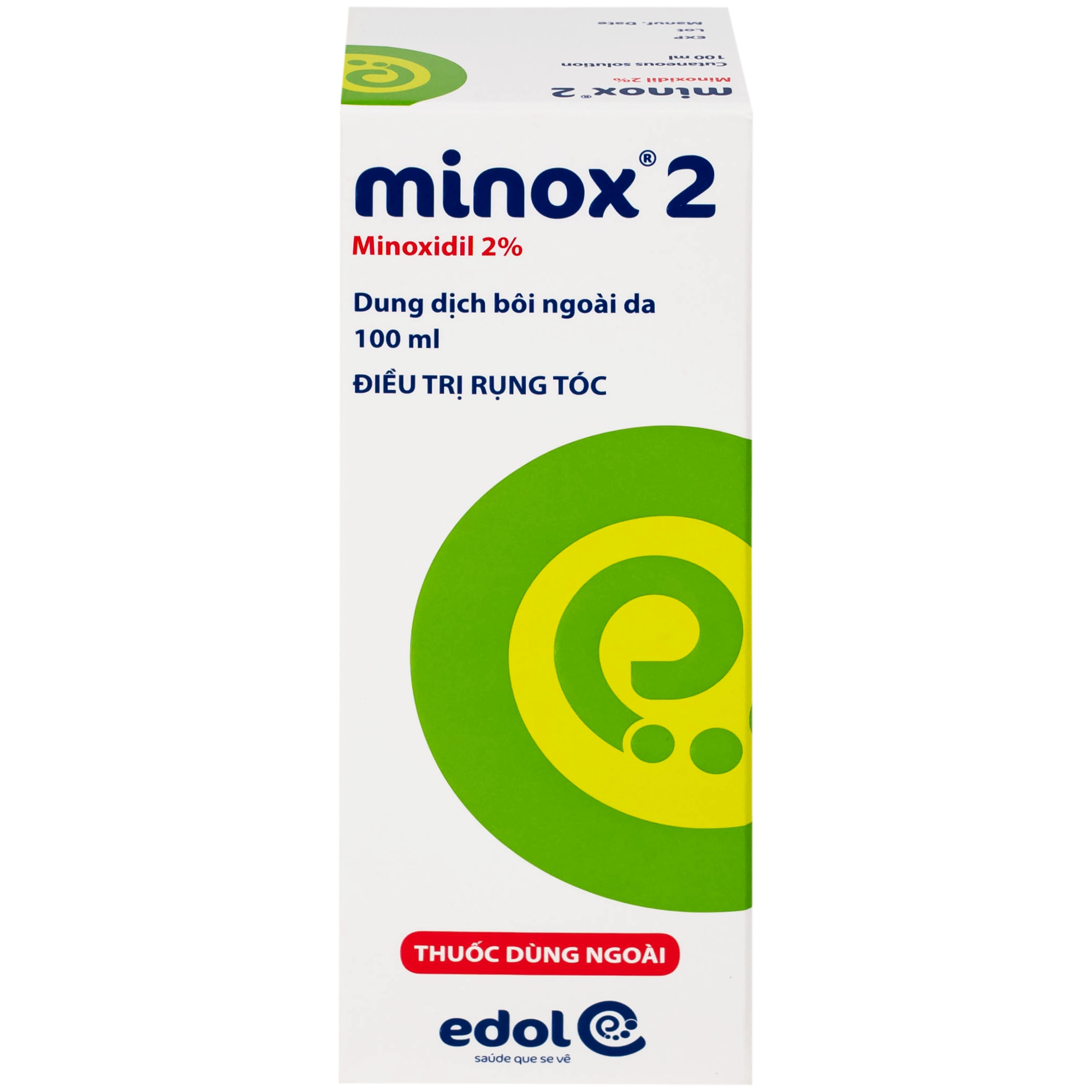 Hình ảnh Thuốc Minox 20mg Edol điều trị rụng tóc kiểu androgenic và rụng tóc từng vùng (100ml)
