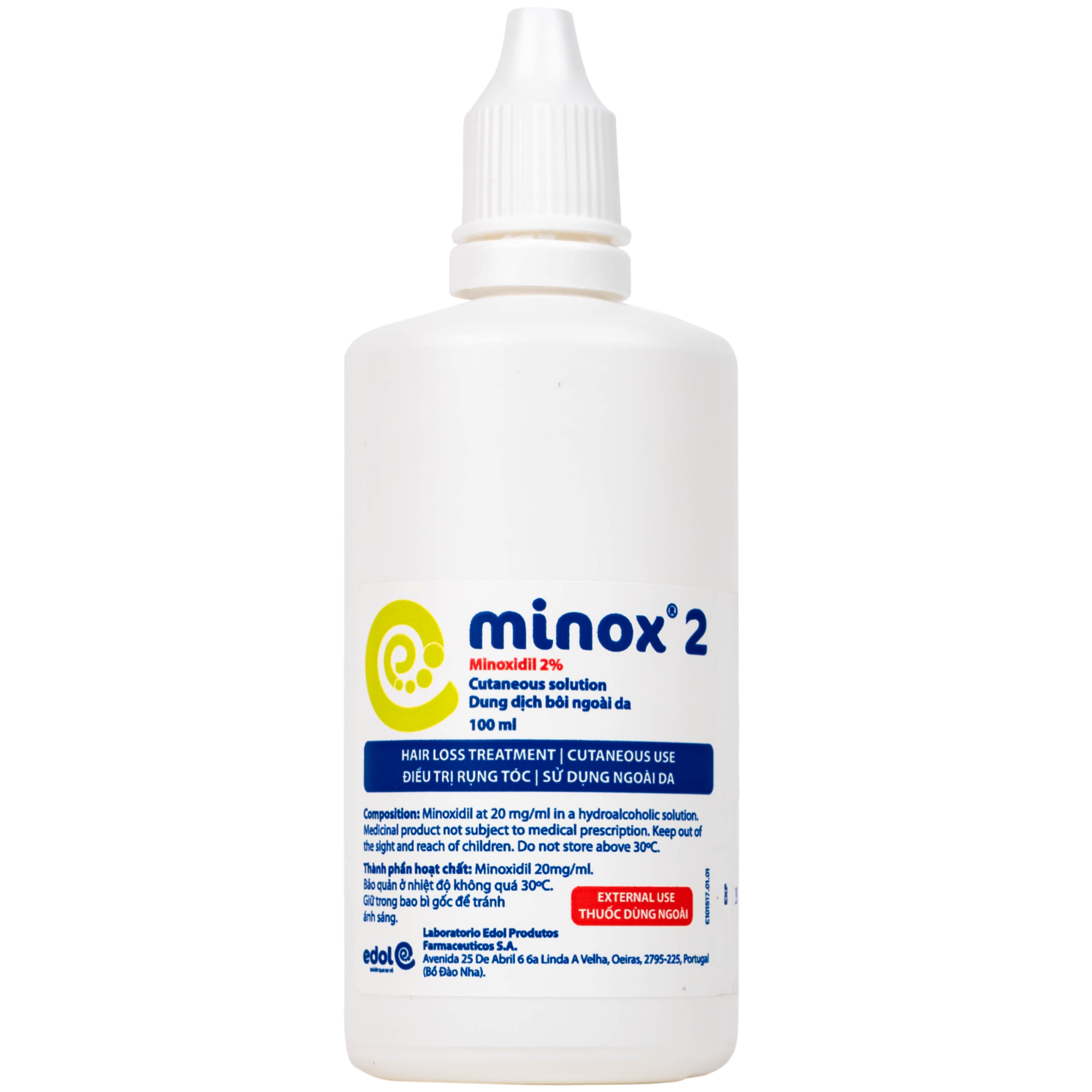 Hình ảnh Thuốc Minox 20mg Edol điều trị rụng tóc kiểu androgenic và rụng tóc từng vùng (100ml)