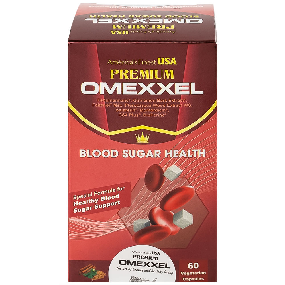 Hình ảnh Viên uống Premium Omexxel Blood Sugar Health hỗ trợ ổn định đường huyết (60 viên)
