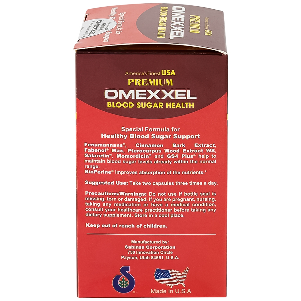 Hình ảnh Viên uống Premium Omexxel Blood Sugar Health hỗ trợ ổn định đường huyết (60 viên)