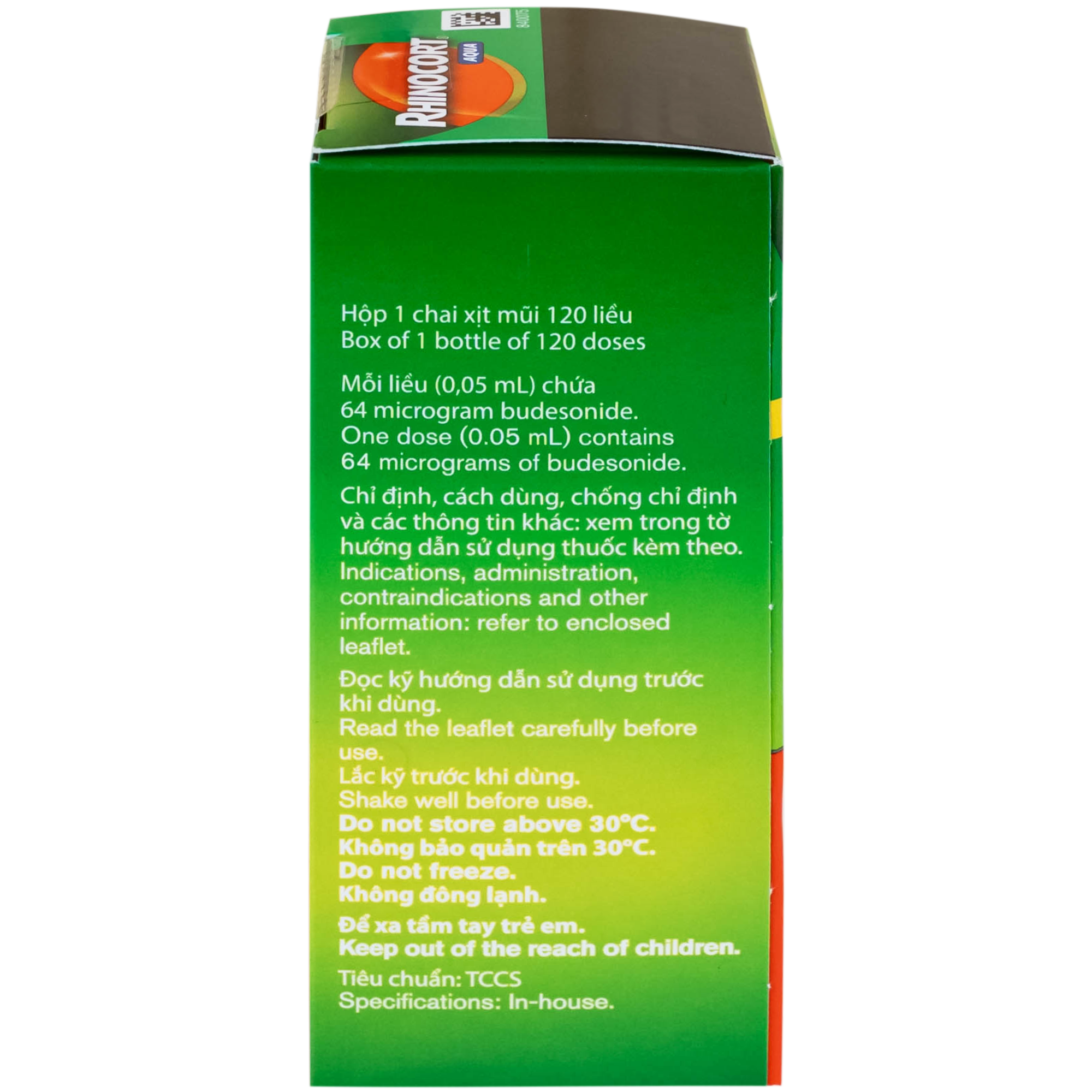 Hình ảnh Thuốc Rhinocort Aqua 64mcg McNeil điều trị trong các trường hợp viêm mũi dị ứng quanh năm và viêm mũi dị ứng theo mùa (120 liều)