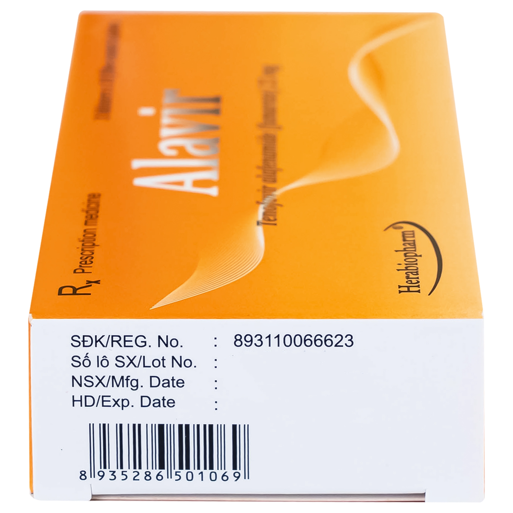 Hình ảnh Thuốc Alavir Tenofovir alafenamide (Fumarate) 25mg Herabiopharm điều trị bệnh viêm gan B mạn tính (30 vỉ x 10 viên)