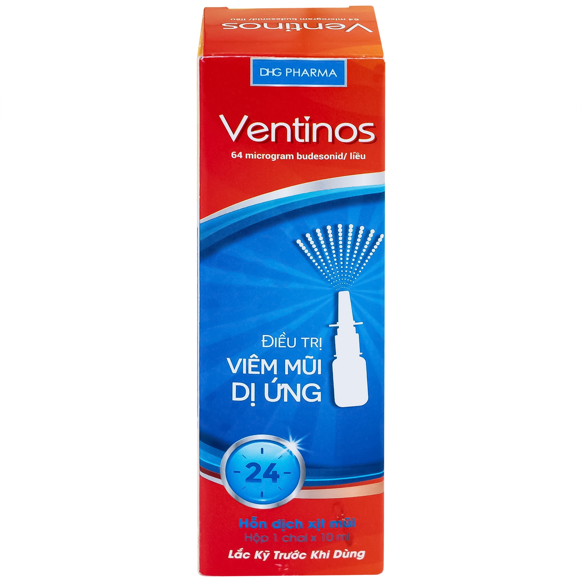 Hình ảnh Thuốc Ventinos 64mcg DHG điều trị và phòng ngừa các dấu hiệu và triệu chứng của viêm mũi dị ứng (10ml)