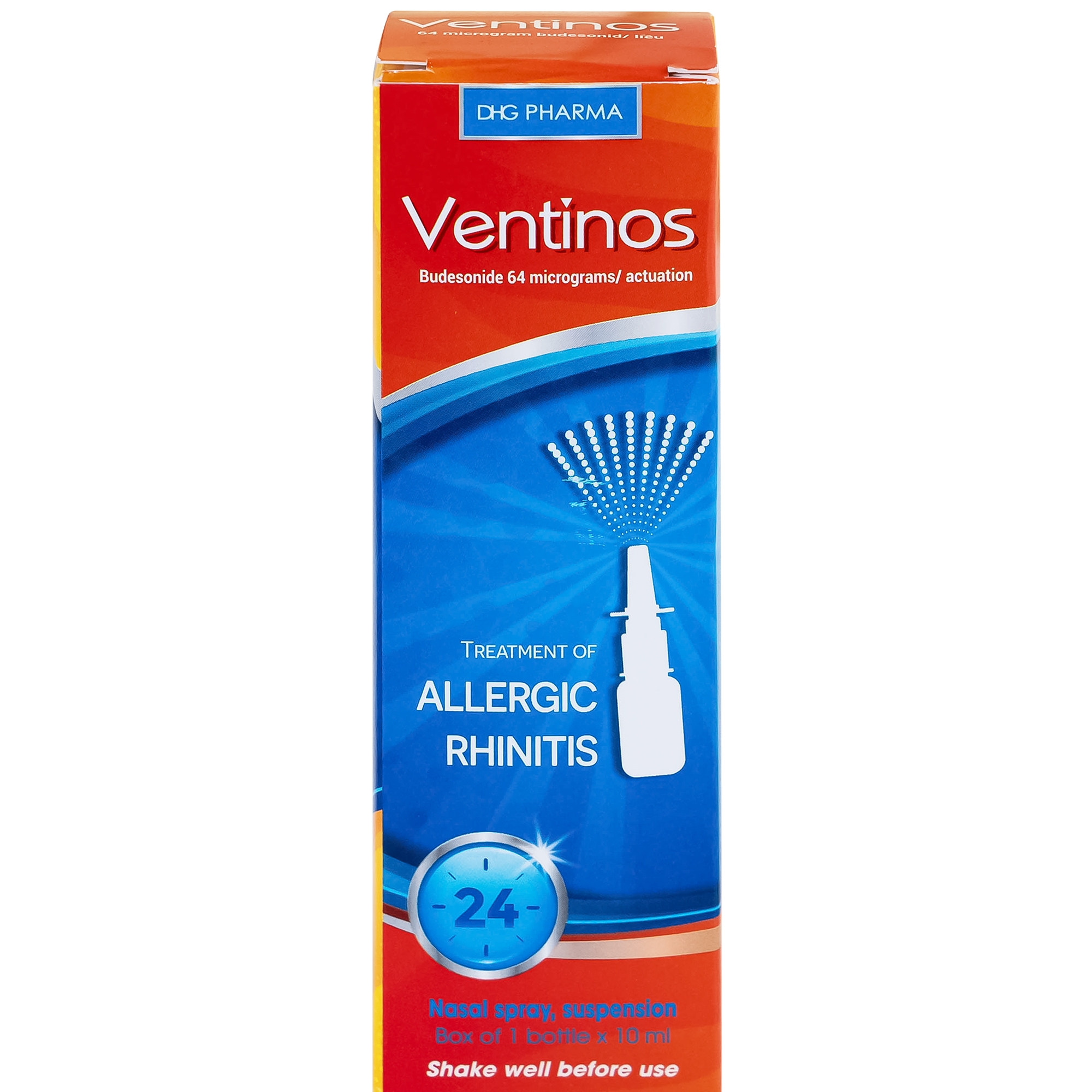 Hình ảnh Thuốc Ventinos 64mcg DHG điều trị và phòng ngừa các dấu hiệu và triệu chứng của viêm mũi dị ứng (10ml)