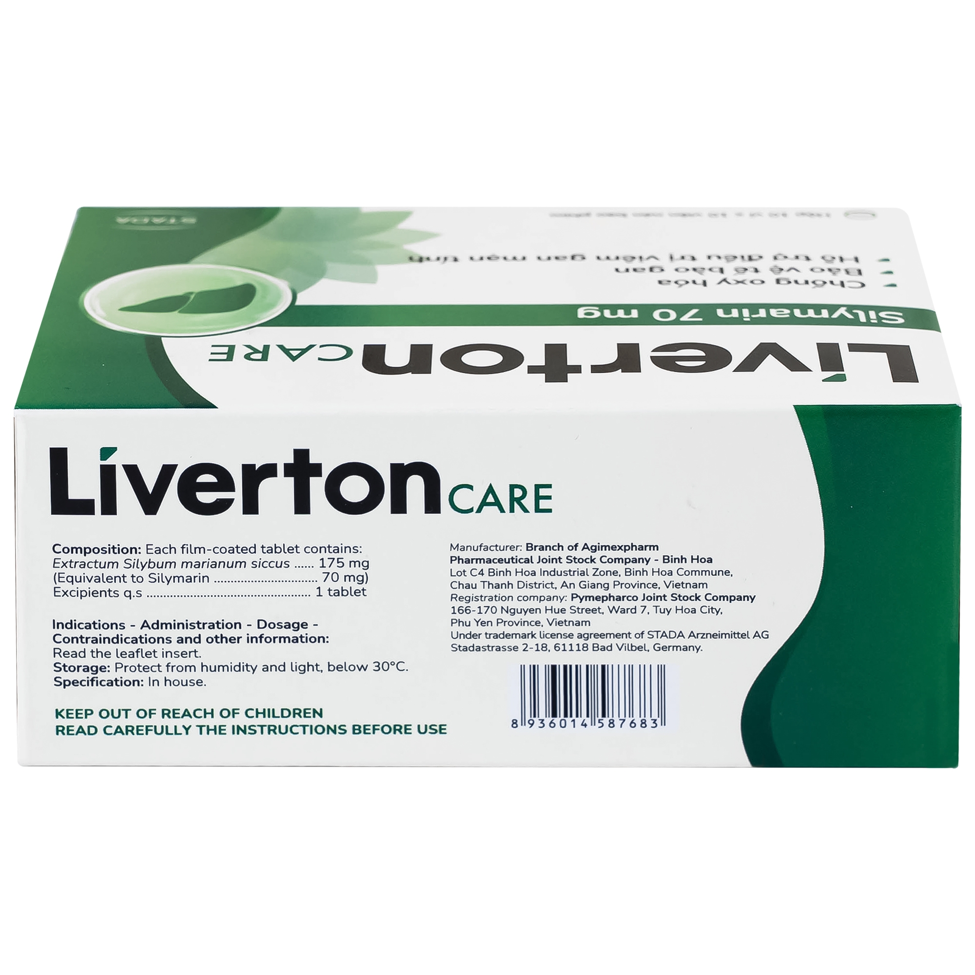 Hình ảnh Thuốc Liverton Care 70mg Stada hỗ trợ điều trị viêm gan mạn tính, có tác dụng lợi mật (10 vỉ x 10 viên)