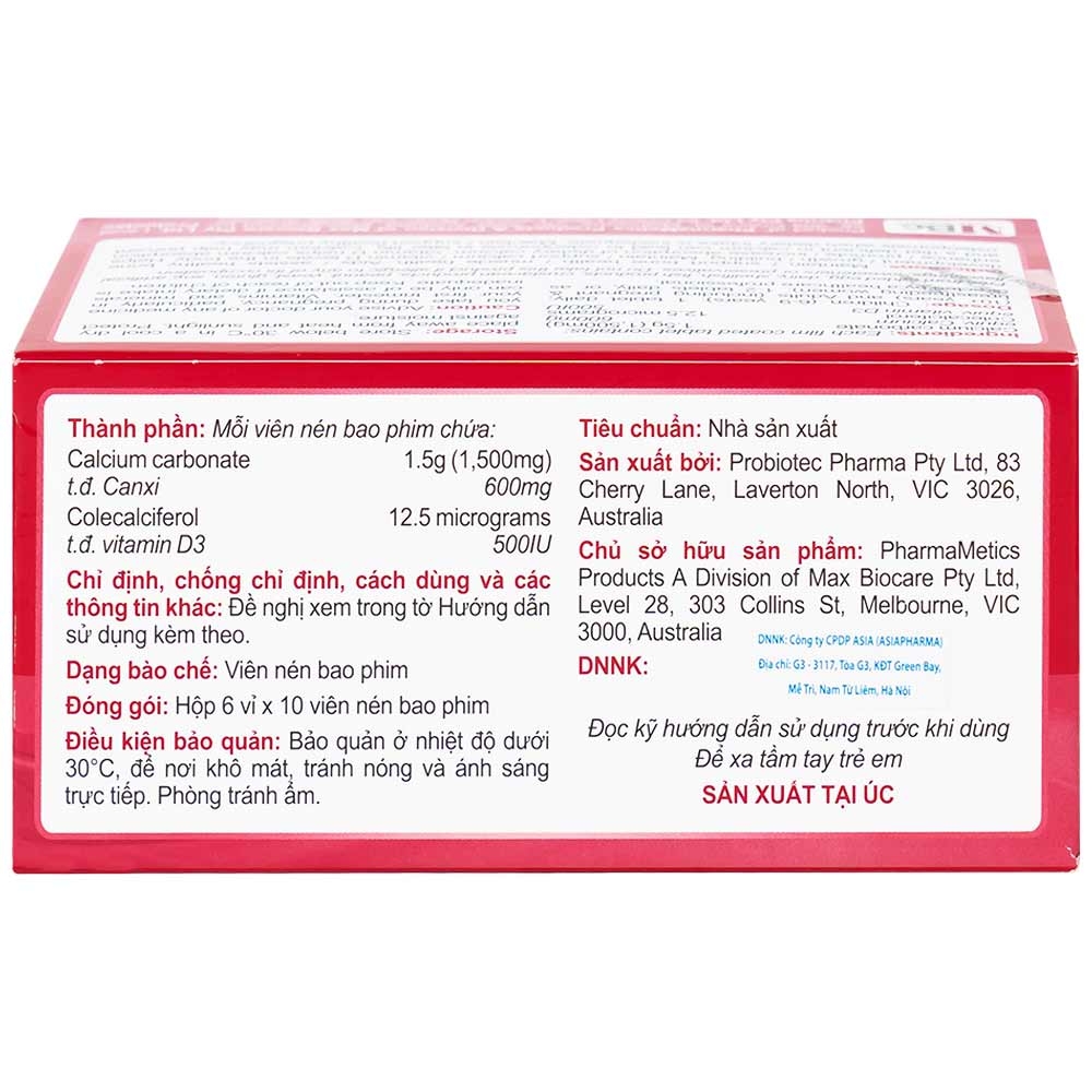 Hình ảnh Thuốc Abricotis Probiotec hỗ trợ sức khỏe xương, cơ bắp, bổ sung canxi (6 vỉ x 10 viên)